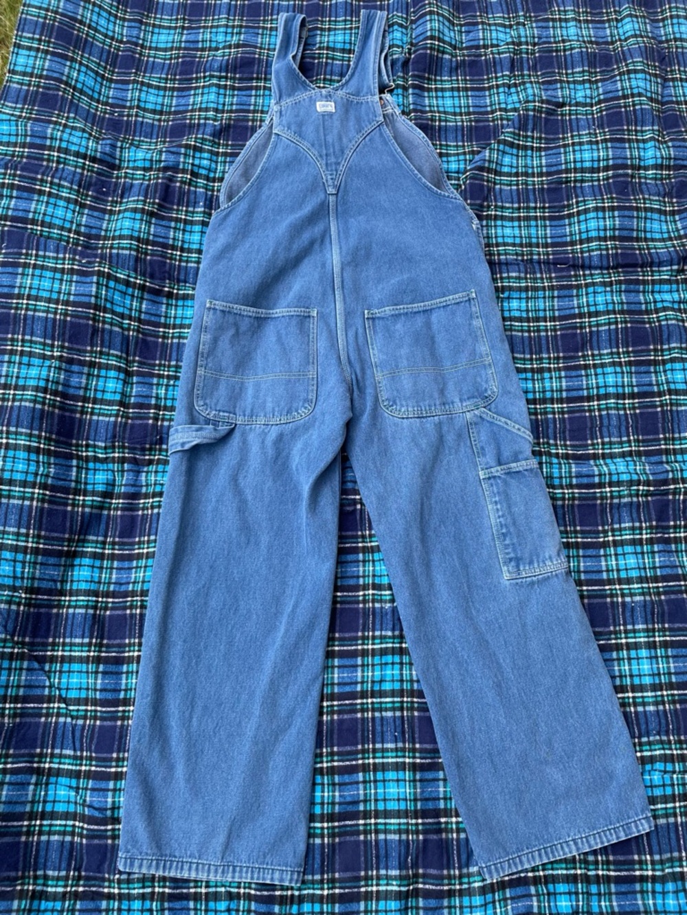 Liberty | Medium Wash Straight Leg Retro Denim Bib Overalls - Picture 3 of 12